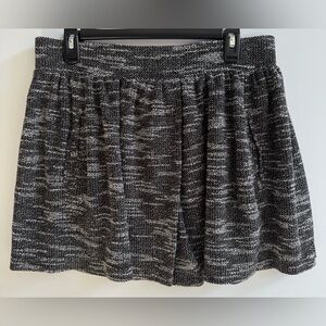 Free People Women’s L Black White Holly Go Lightly Marled Knit Skirt Soft